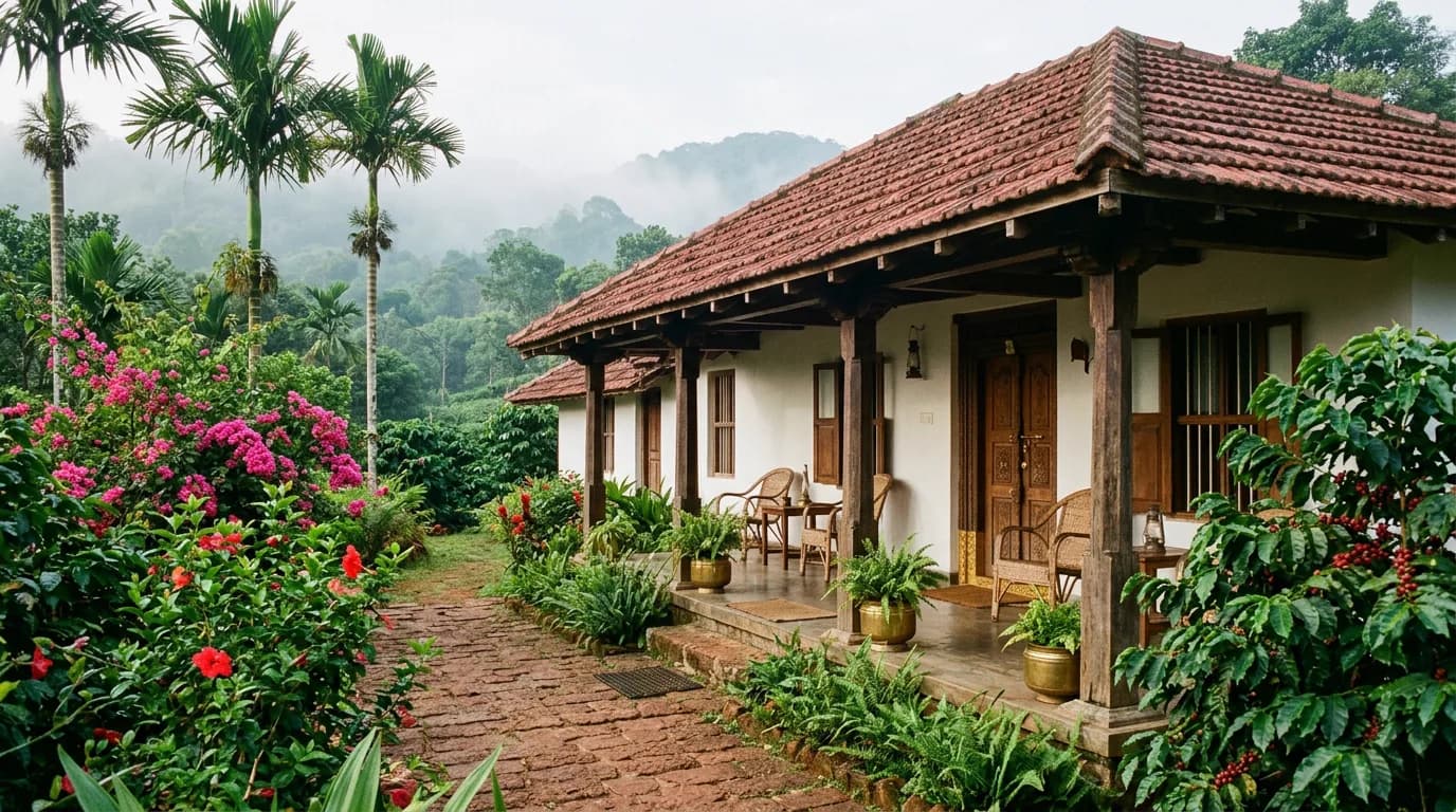 Countryside homes in the plantation hills of Coorg