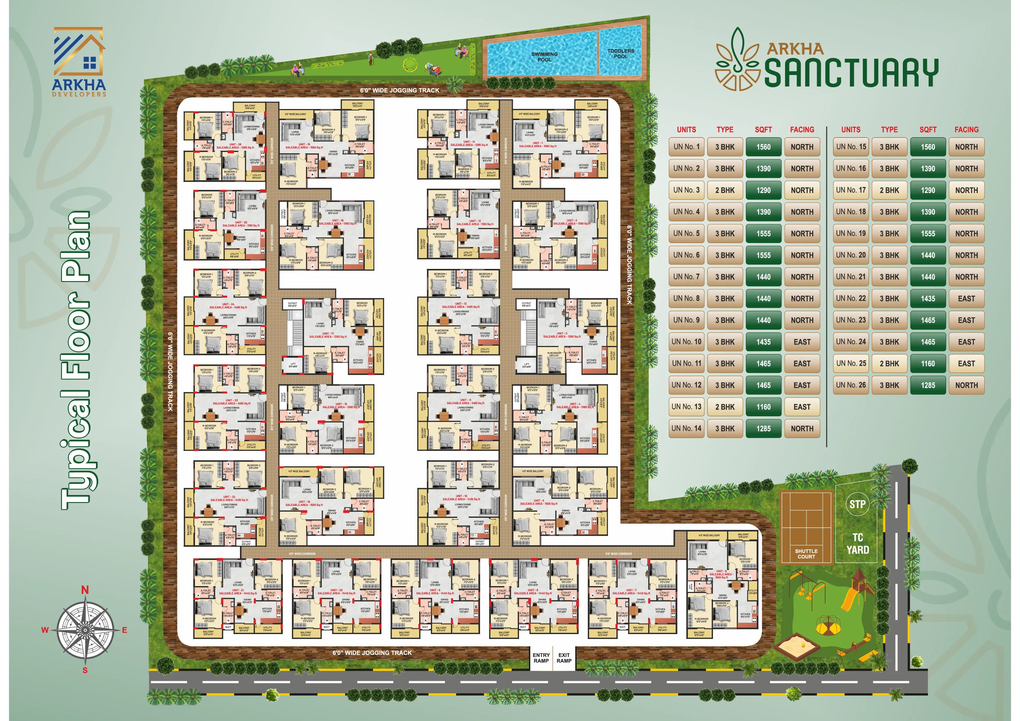 Arkha Sanctuary typical floor plan