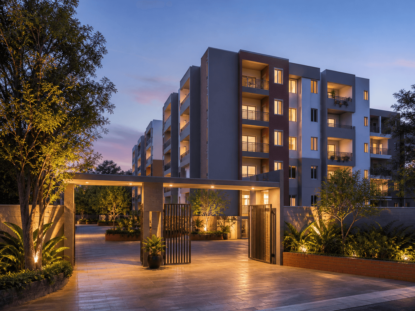 Star Meadows plotted development entrance in Hoskote