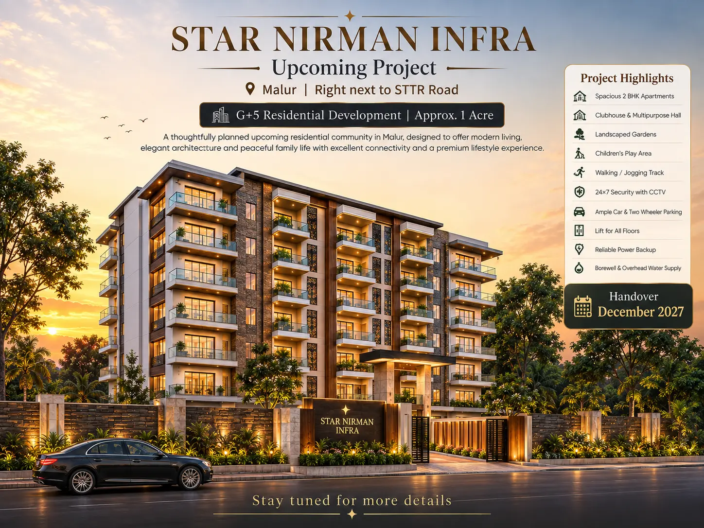 Star Nirman Infra Malur 2BHK apartment project
