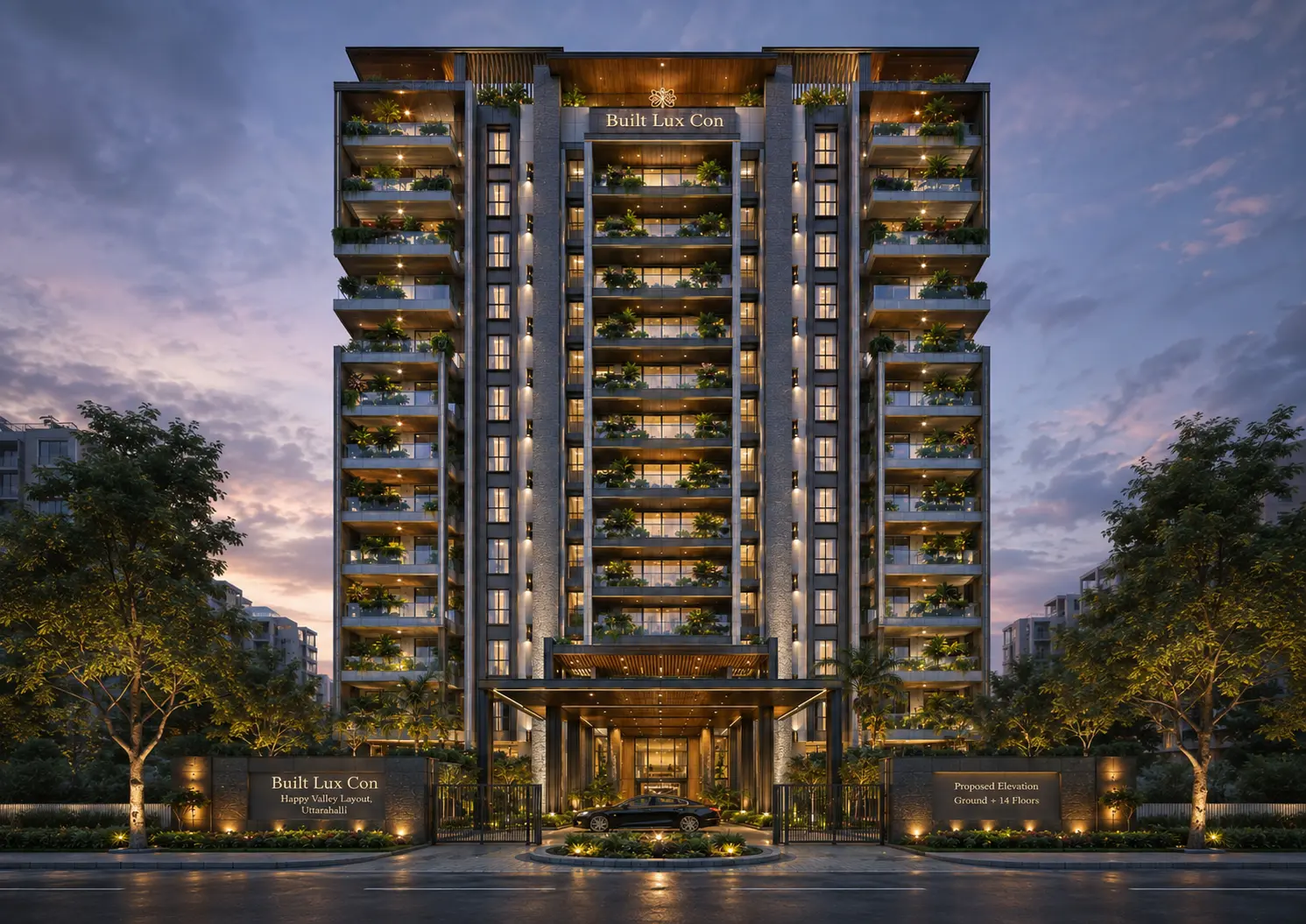 Built Lux Con proposed G+14 residential tower