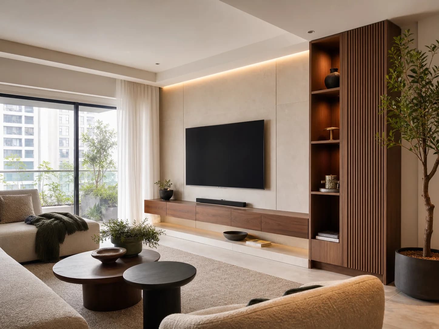 A Quieter Living Room by Star Spaces on Kanakapura Road
